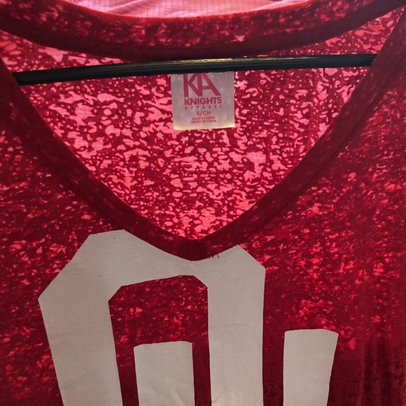 Oklahoma University Sheer Lace Look,Pull over short sleeve Knights Apparel Small - Picture 2 of 6
